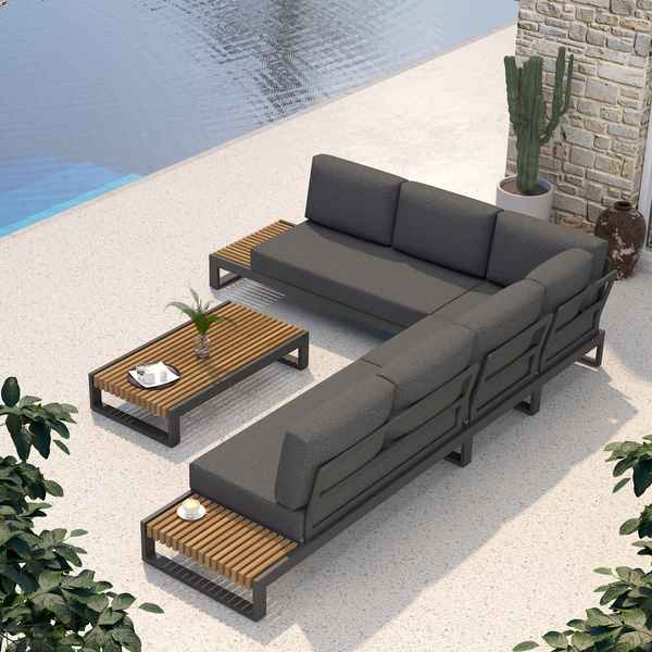 Taste Kioto Modular Set W/cushions - Ant./teak